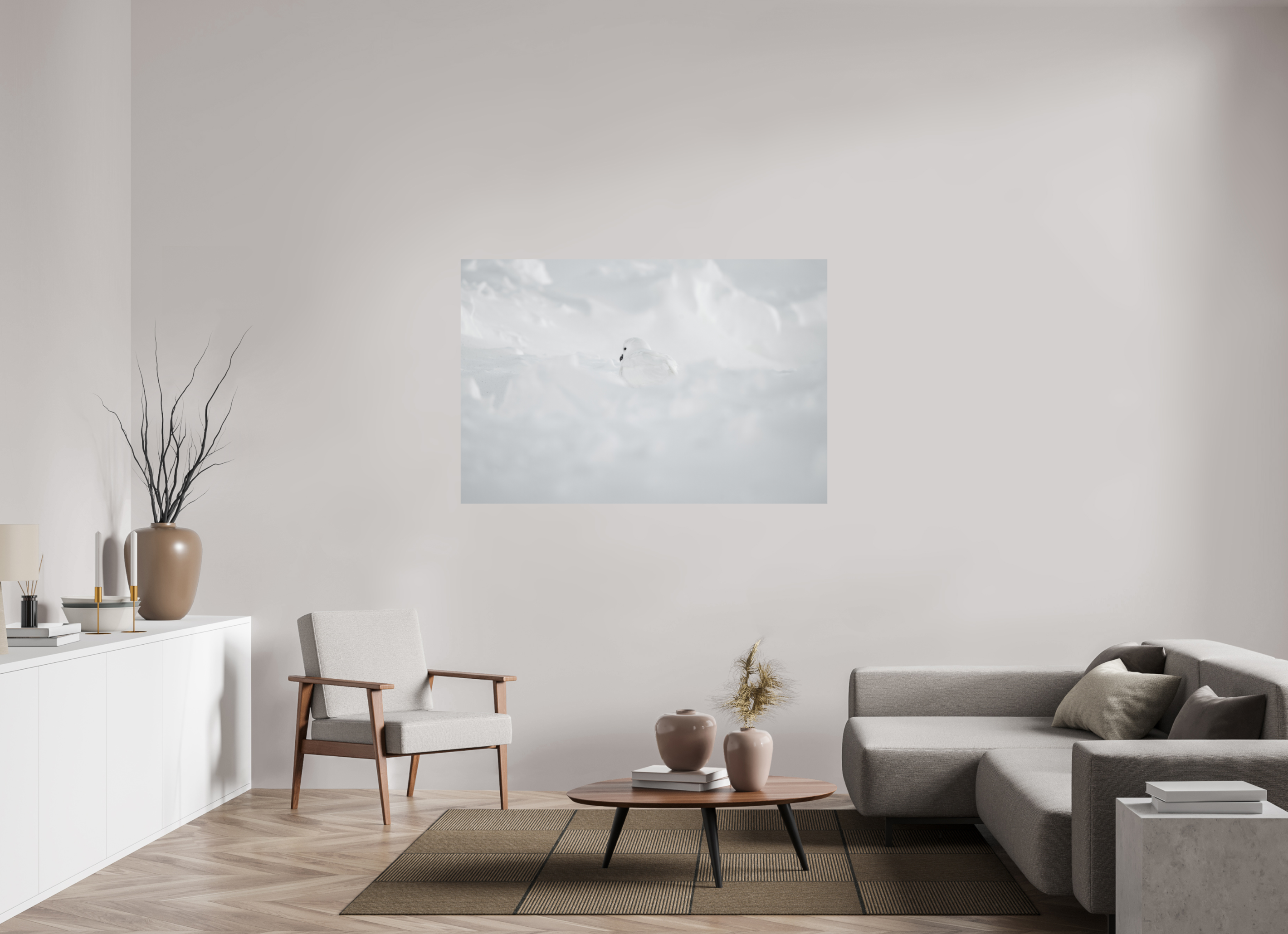 150 x 100 cm, Impression Fine Art - mat Le Pétrel des Neiges