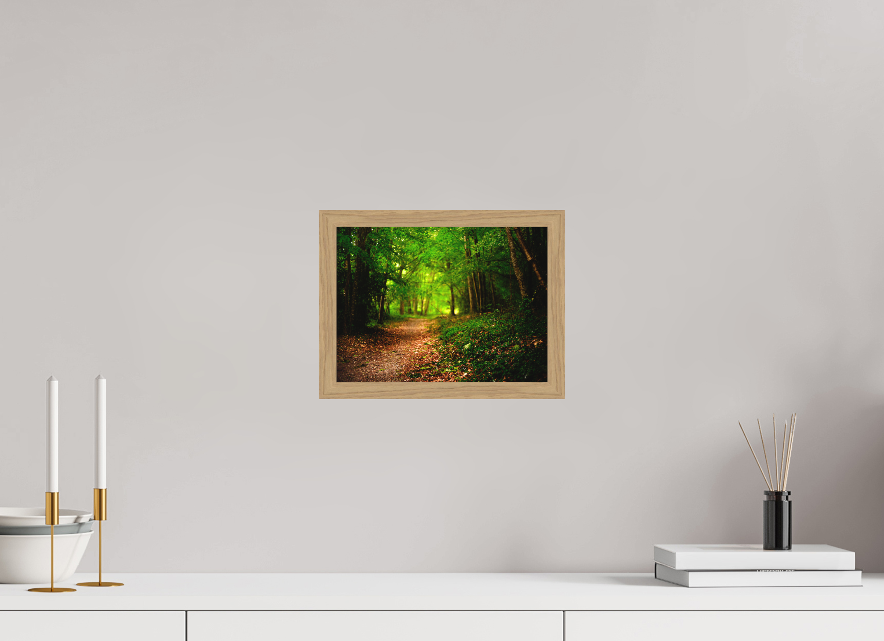 28 x 21 cm, Impression Fine Art encadrée en chêne naturel - mat foret