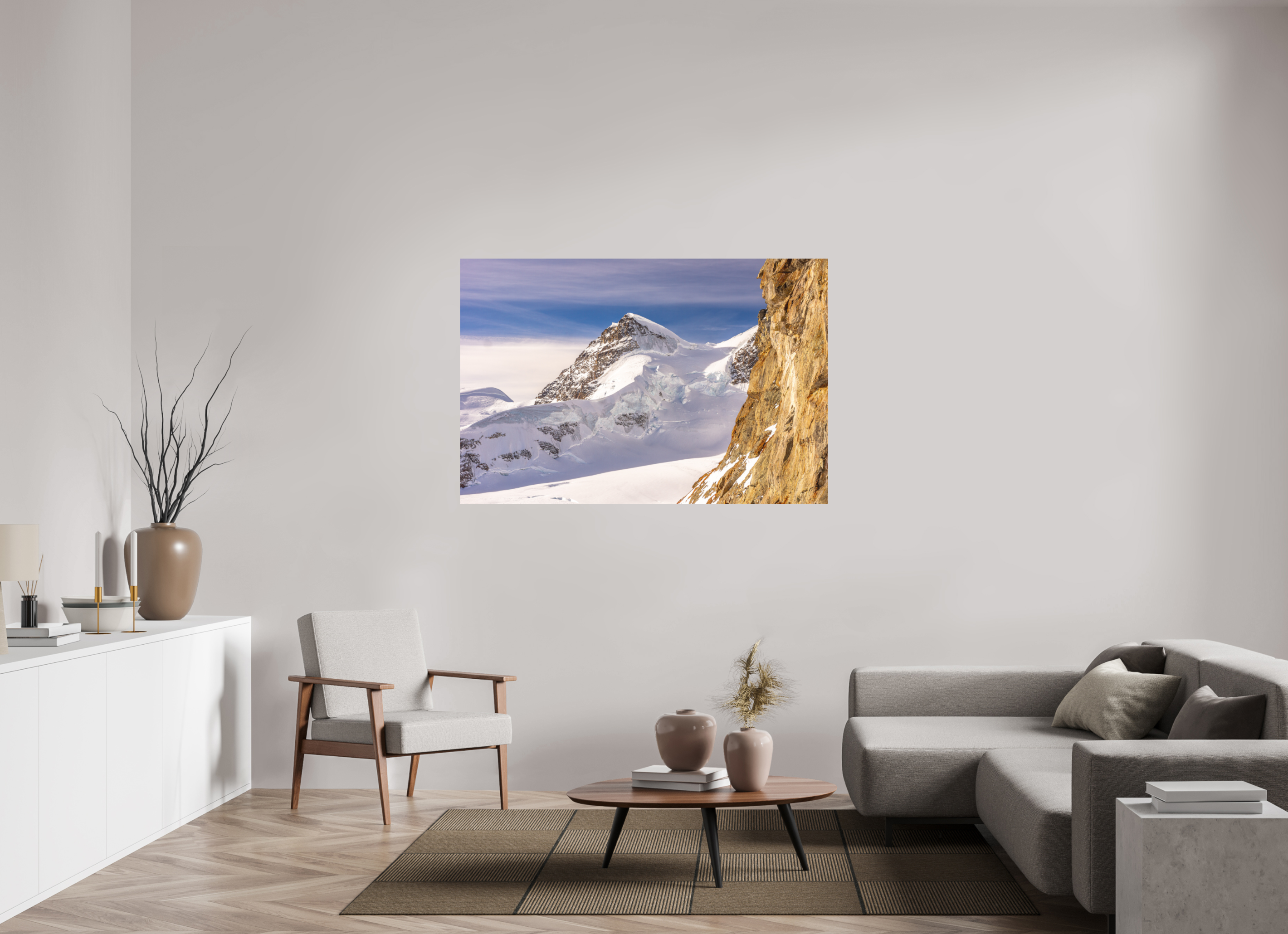 150 x 100 cm, Impression Fine Art sur support rigide - mat La Jungfrau