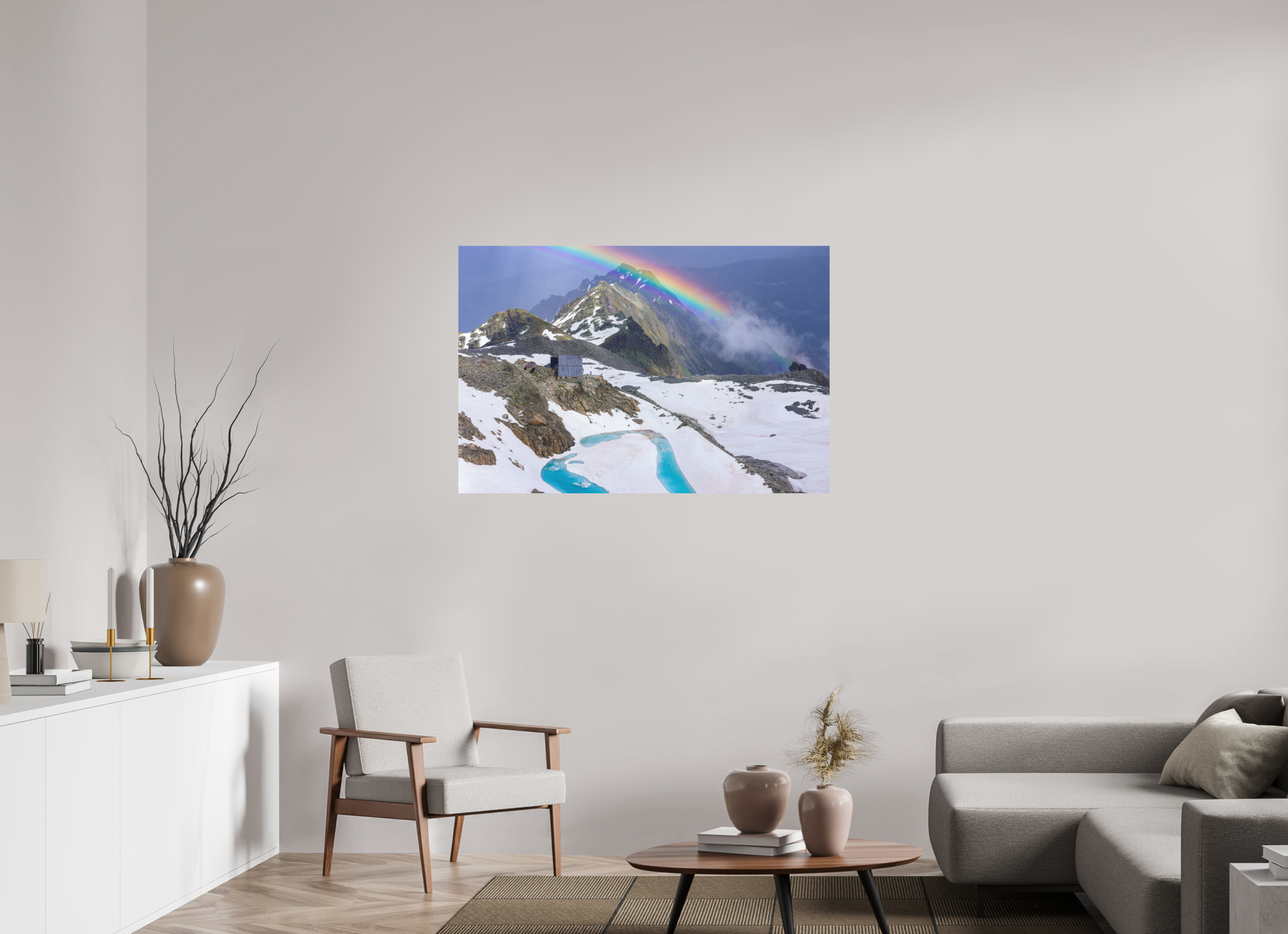 120 x 80 cm, Impression Fine Art sur support rigide - mat Cabane d'Orny