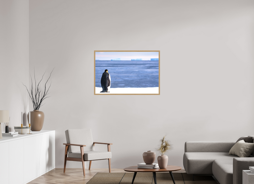 105 x 70 cm, Impression Fine Art encadrée en chêne naturel - mat Contemplation