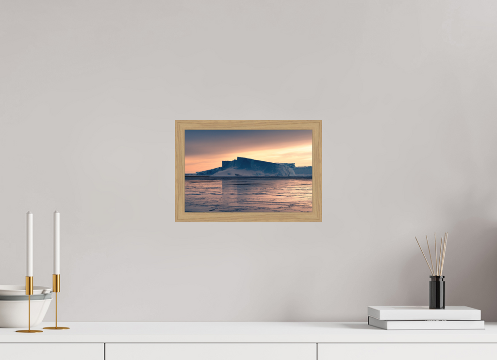 30 x 20 cm, Impression Fine Art encadrée en chêne naturel - mat L'impermanente majestuosité