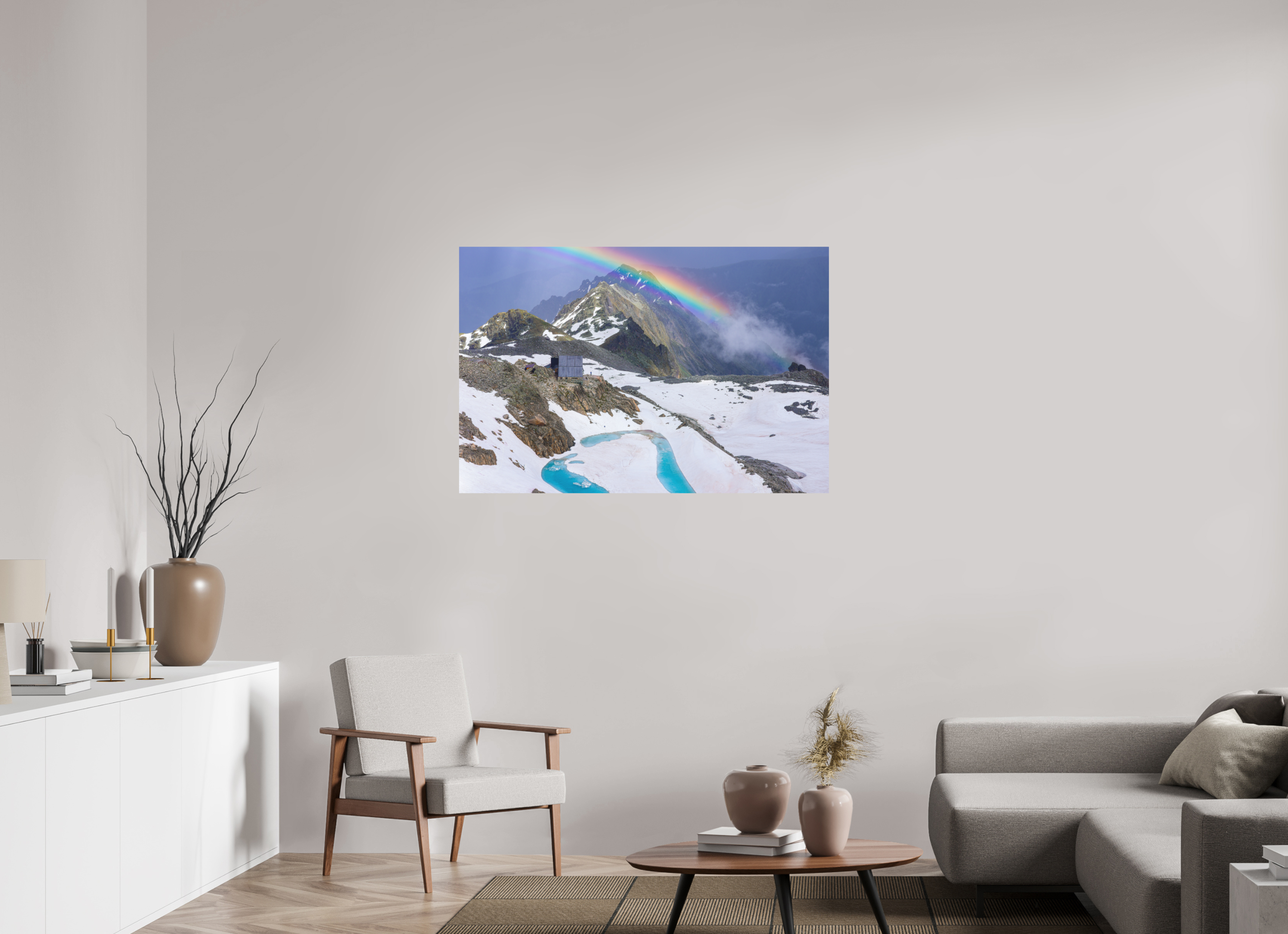 120 x 80 cm, Tirage photo - satiné Cabane d'Orny