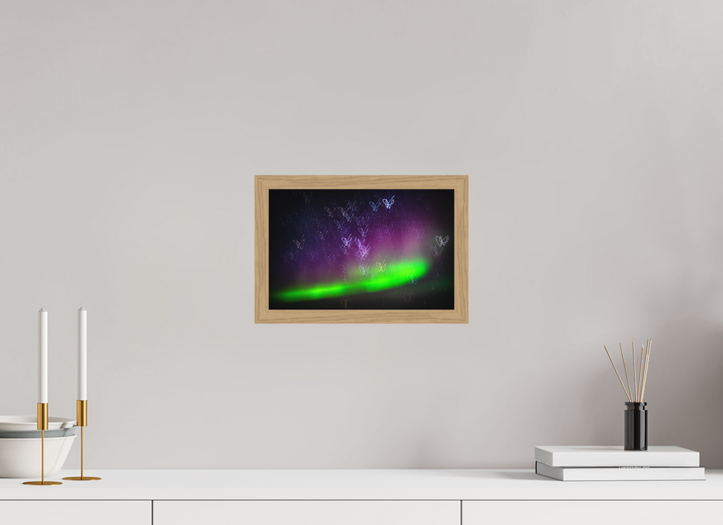 30 x 20 cm, Impression Fine Art encadrée en chêne naturel - mat Danse céleste