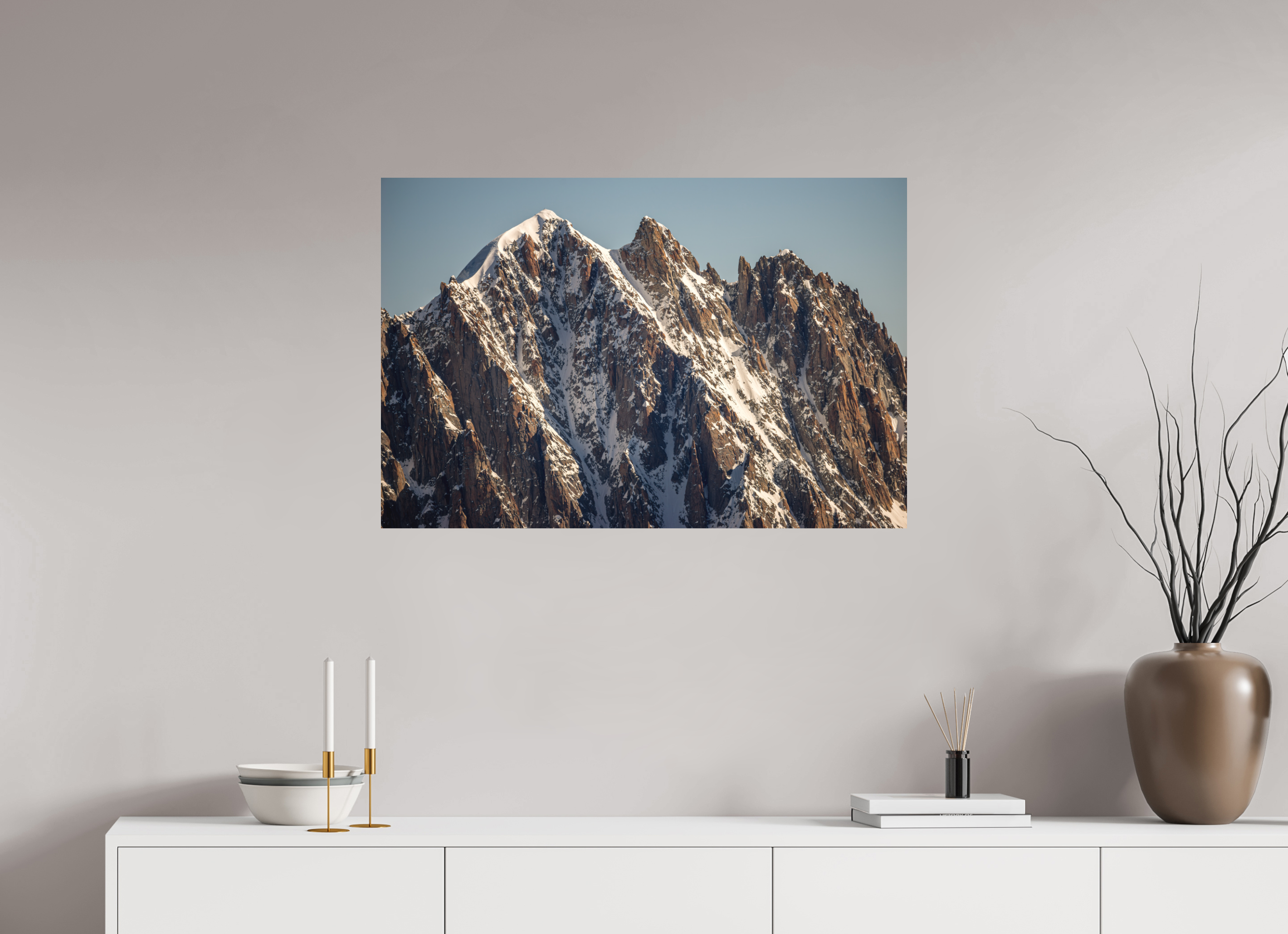90 x 60 cm, Impression Fine Art sur support rigide - mat L'aiguille Verte