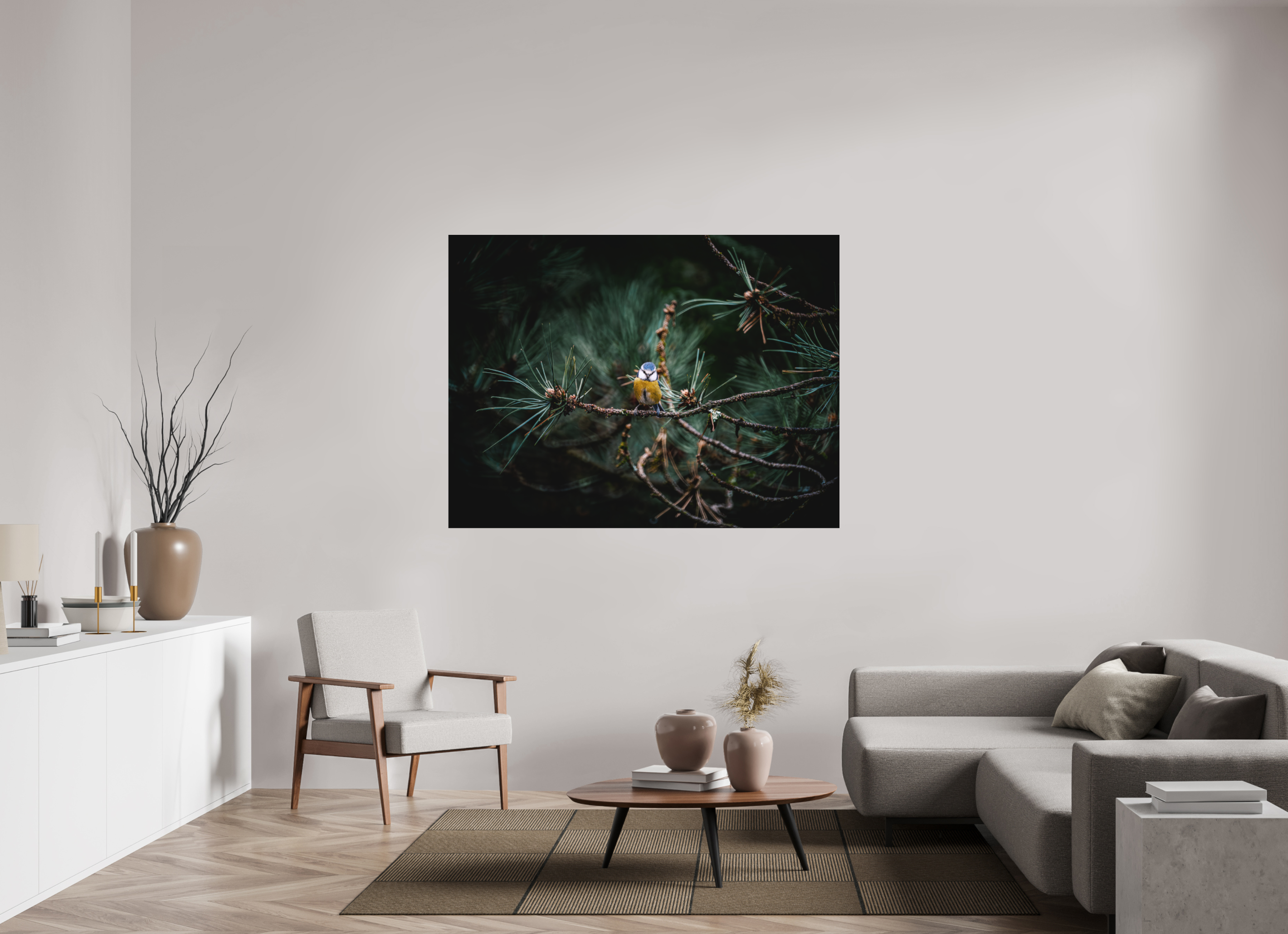 160 x 120 cm, Tirage photo - satiné Mésange II