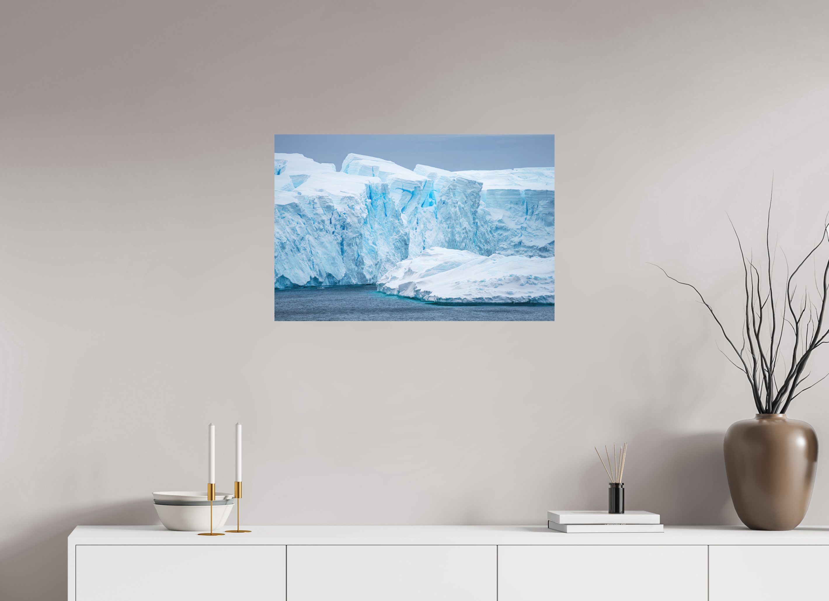 75 x 50 cm, Impression Fine Art - mat Falaise de glace