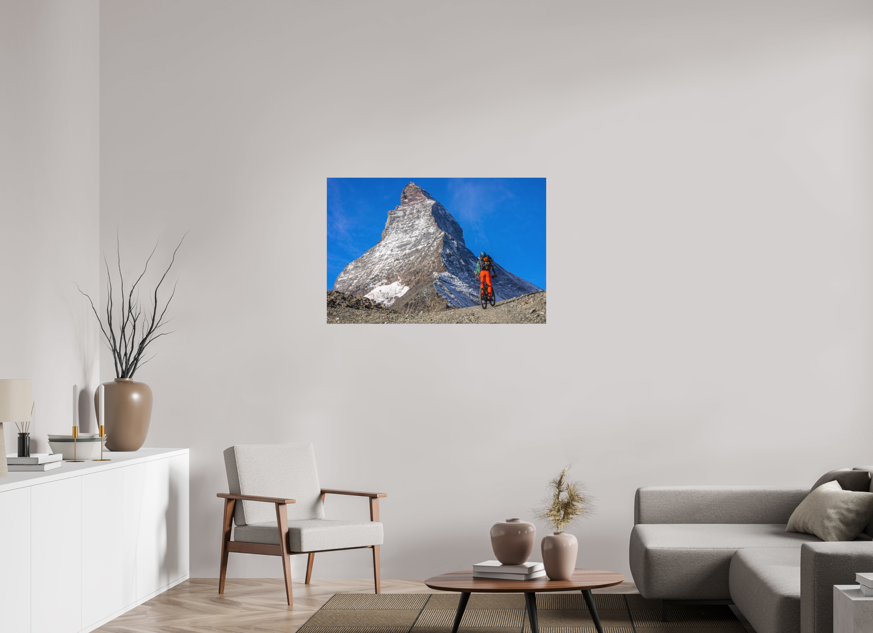 105 x 70 cm, Tirage photo - satiné A l'assaut du Cervin