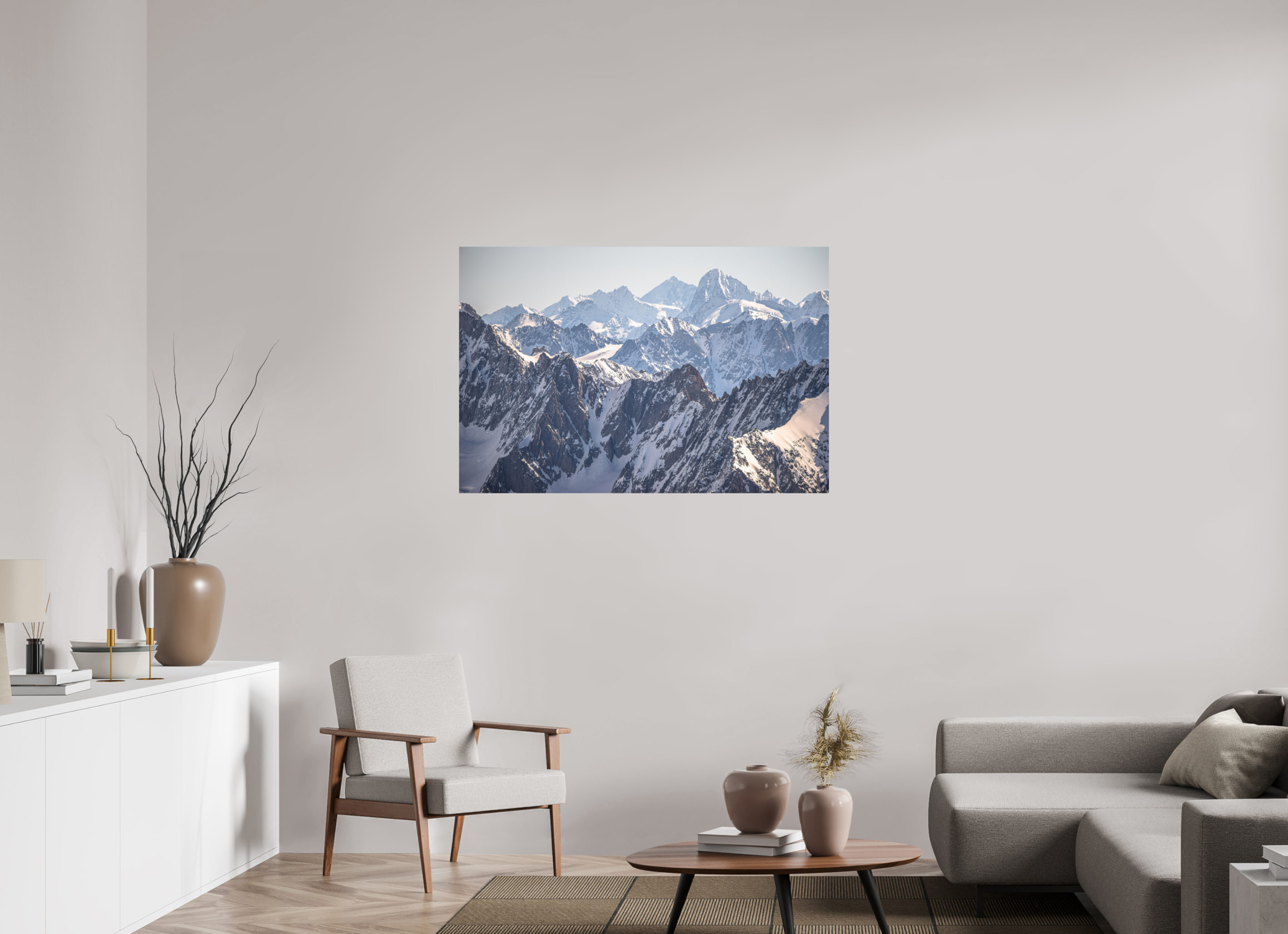 120 x 80 cm, Tirage photo - satiné Dom des Mischabels et Dent Blanche