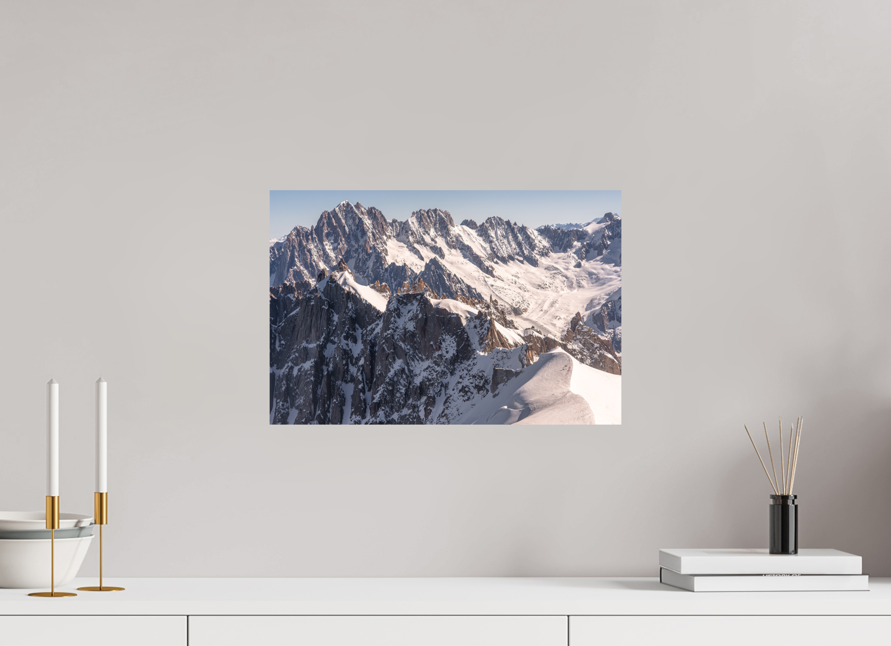45 x 30 cm, Tirage photo - satiné Aiguille Verte, les Droites et les Courtes