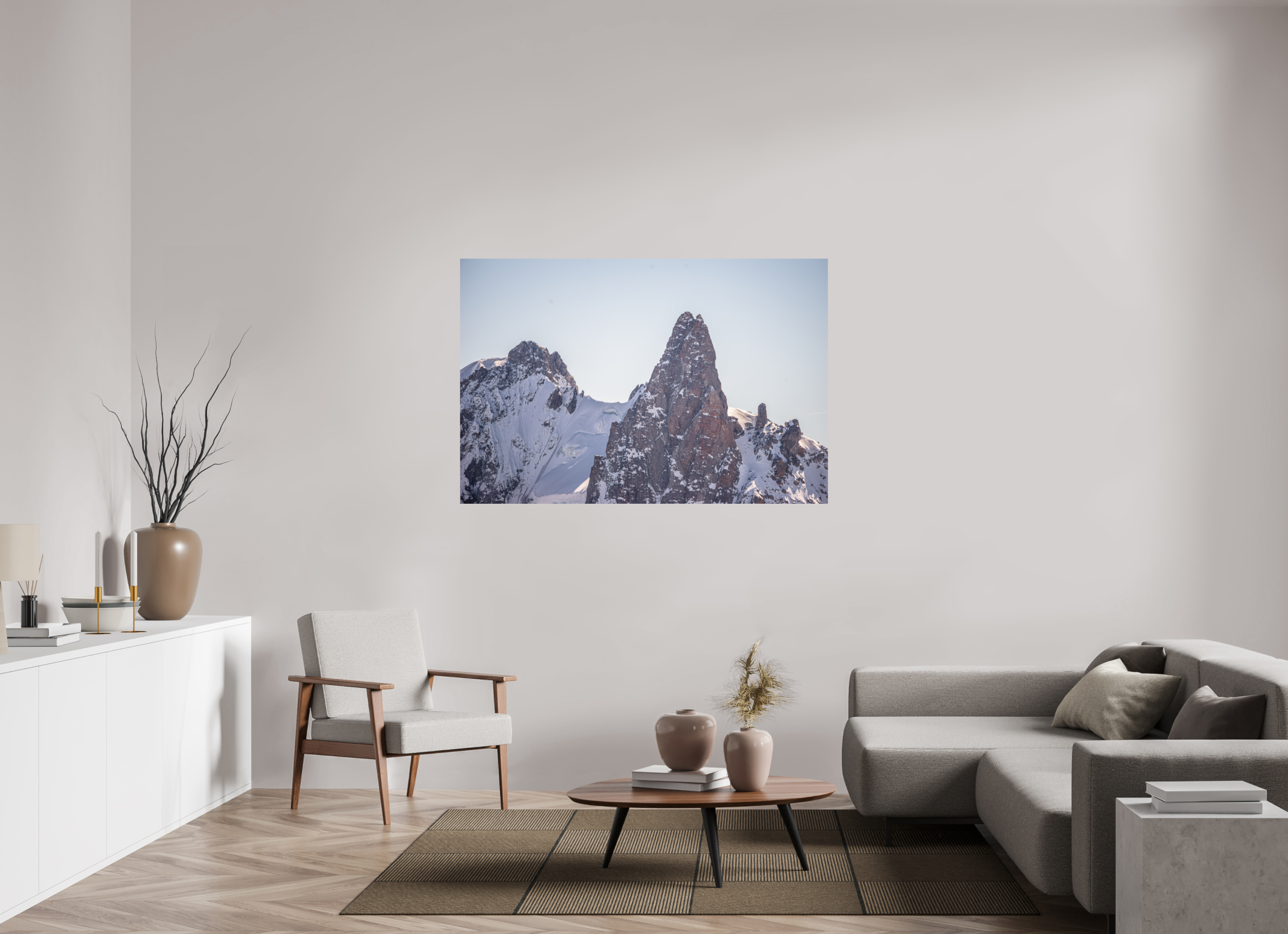 150 x 100 cm, Impression Fine Art sur support rigide - mat La Dent du Géant