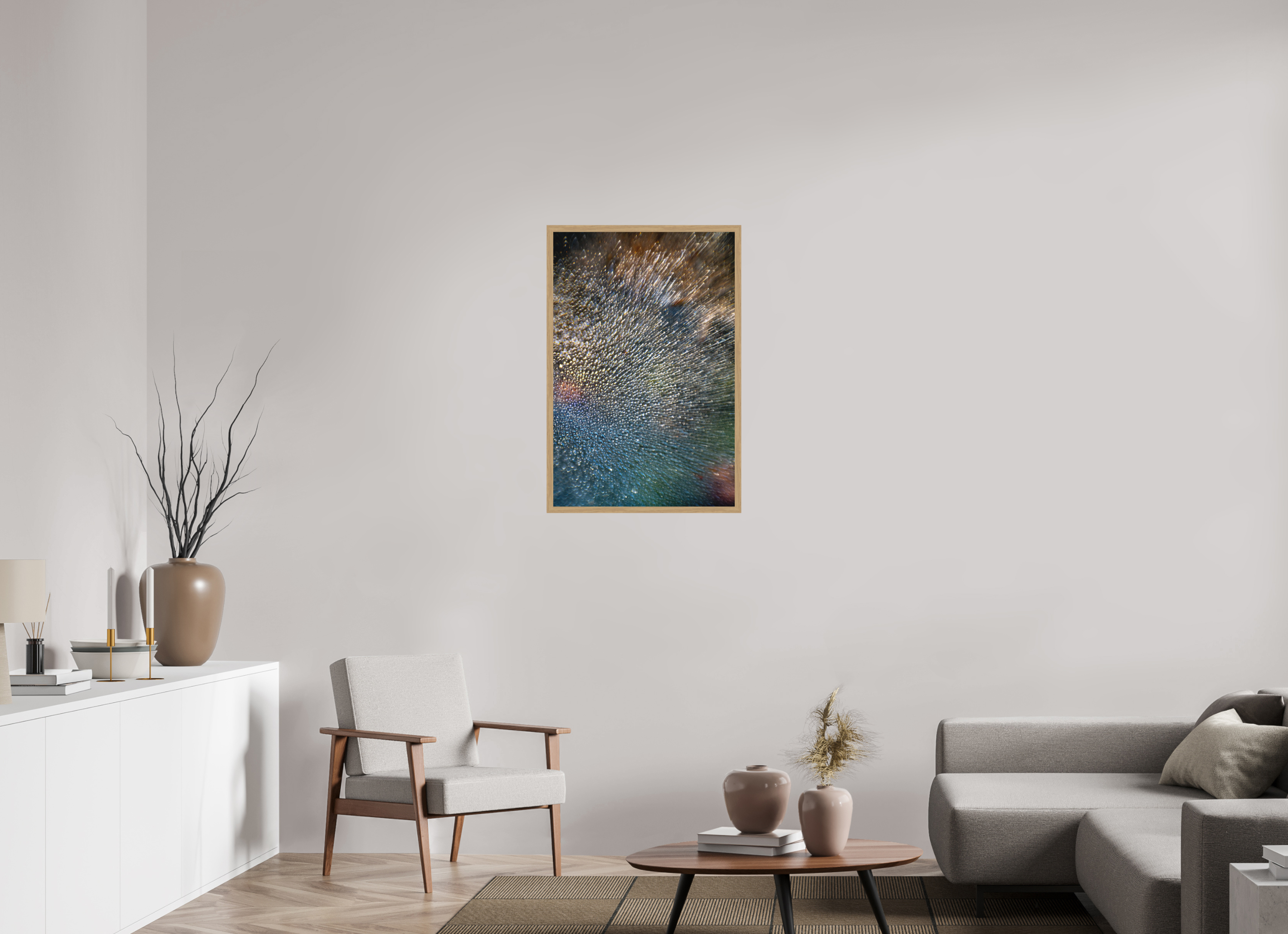 60 x 90 cm, Impression Fine Art encadrée en chêne naturel - mat toile 3