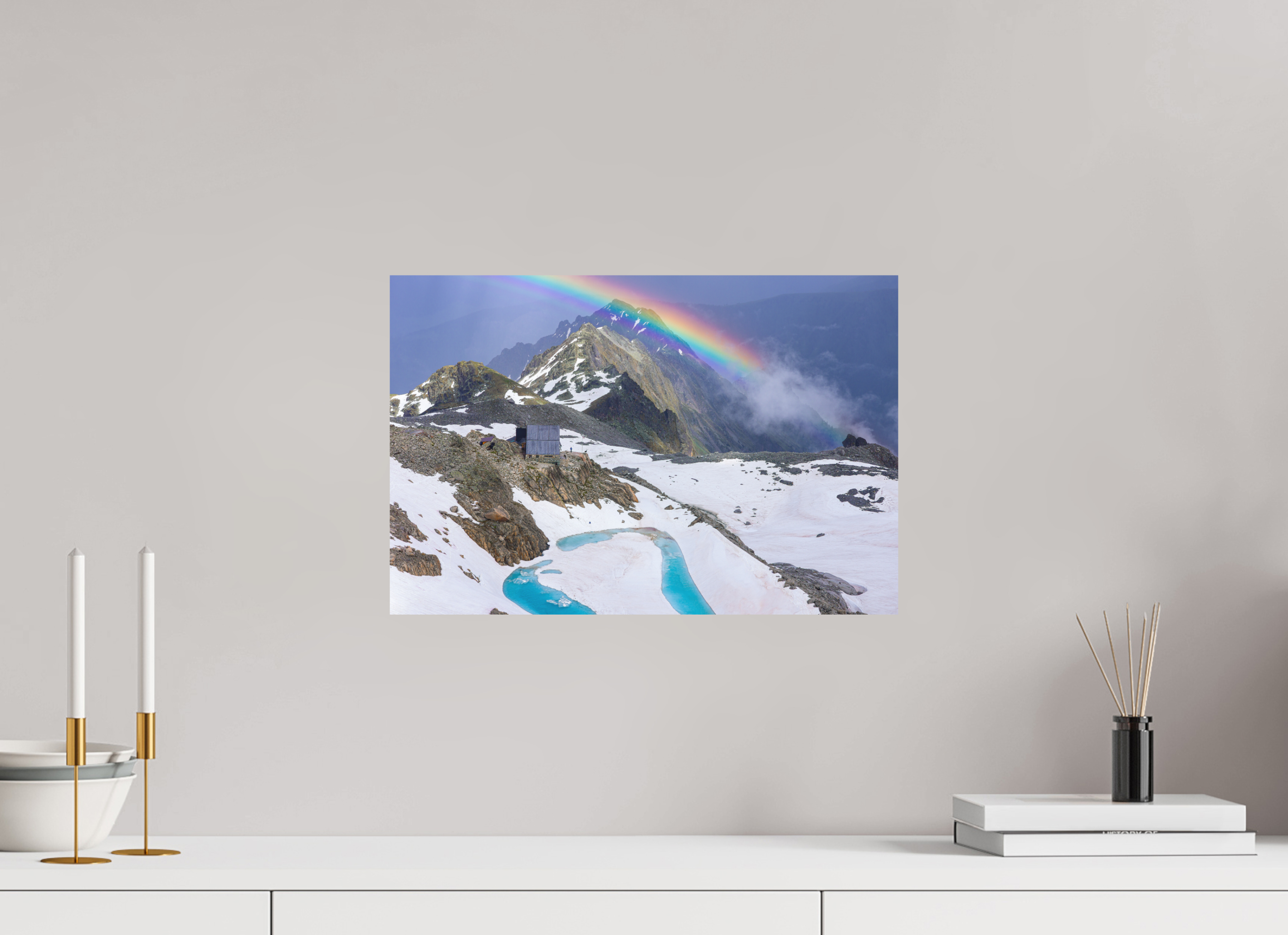 45 x 30 cm, Tirage photo - satiné Cabane d'Orny