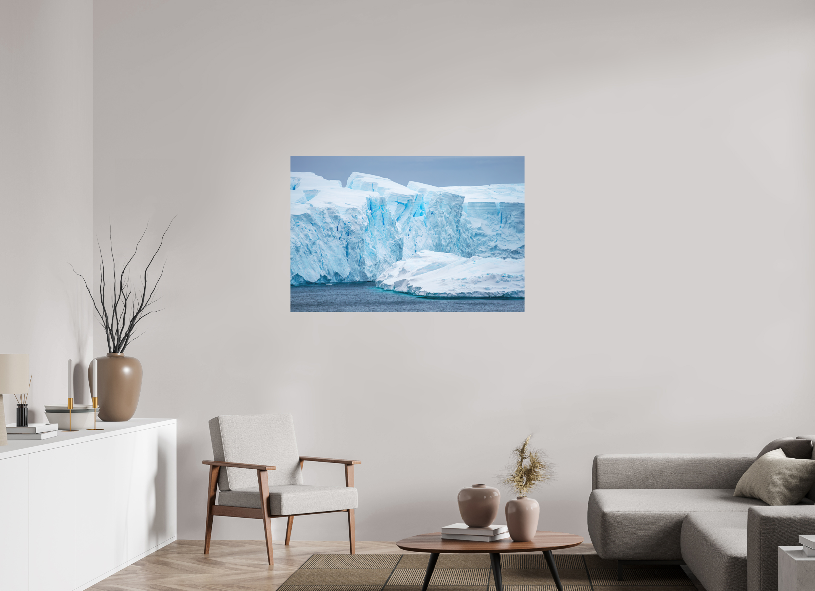 120 x 80 cm, Impression Fine Art - mat Falaise de glace