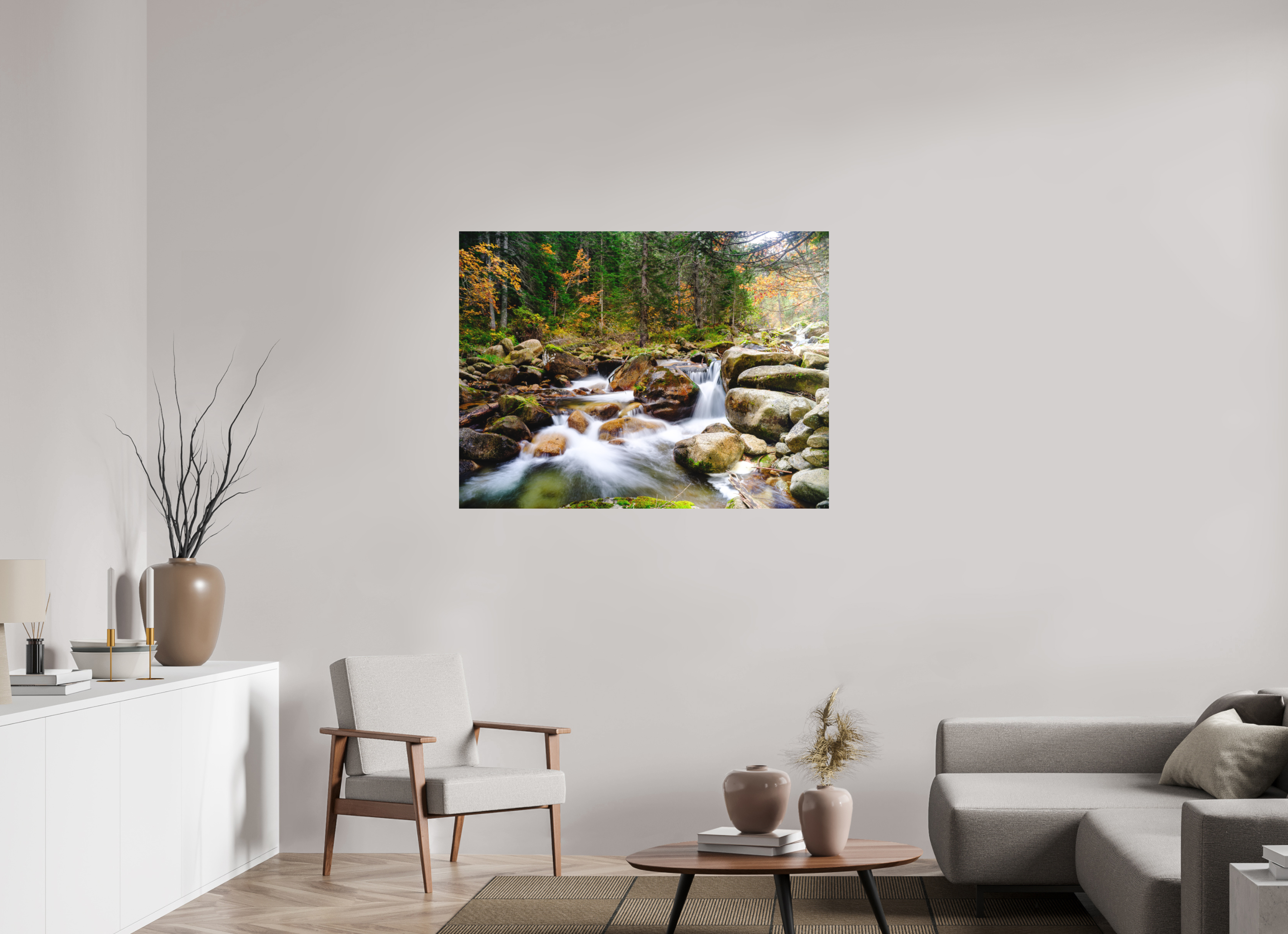 120 x 90 cm, Tirage photo - satiné Il en faut peu pour être heureux
