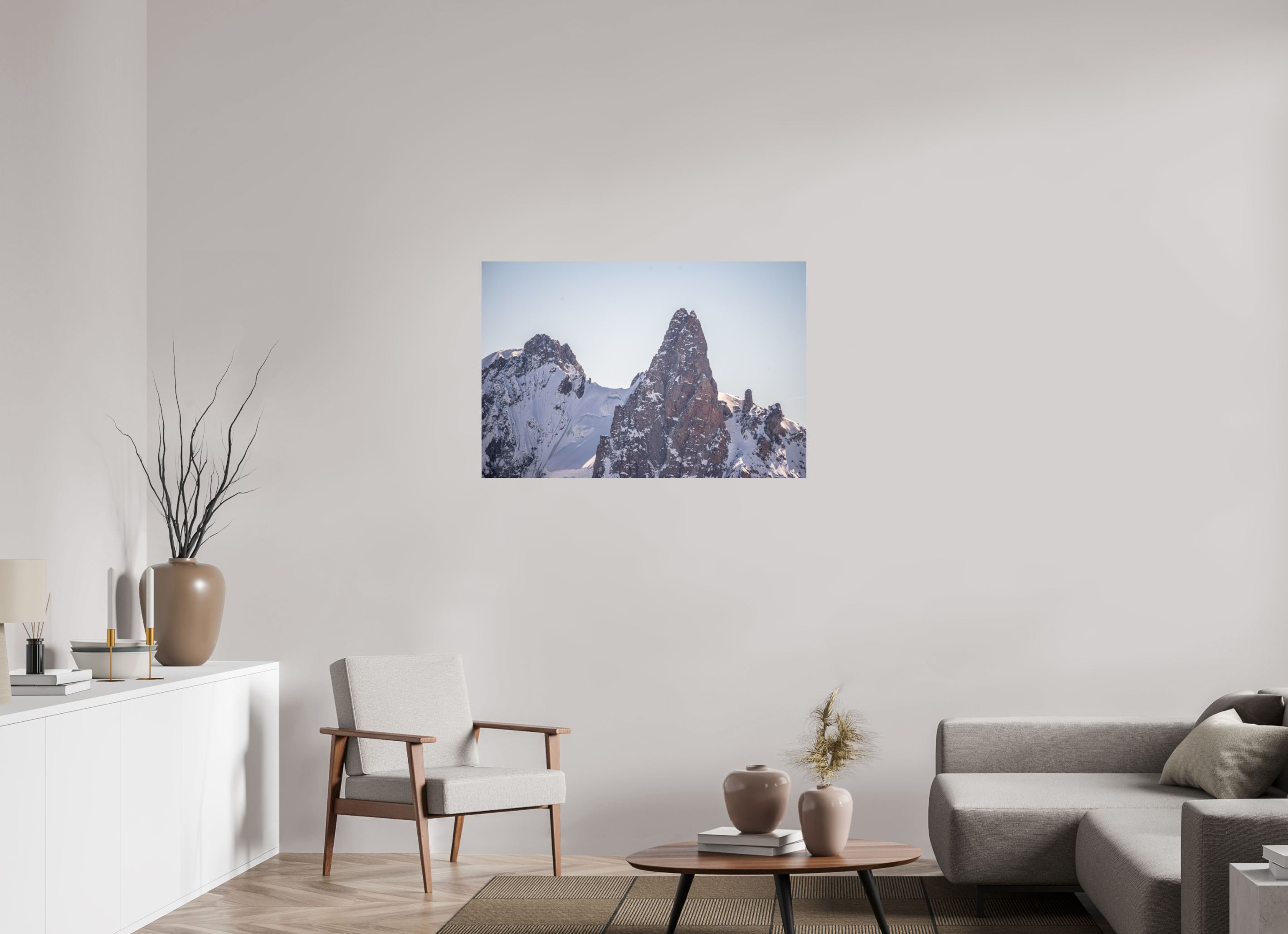 105 x 70 cm, Impression Fine Art sur support rigide - mat La Dent du Géant