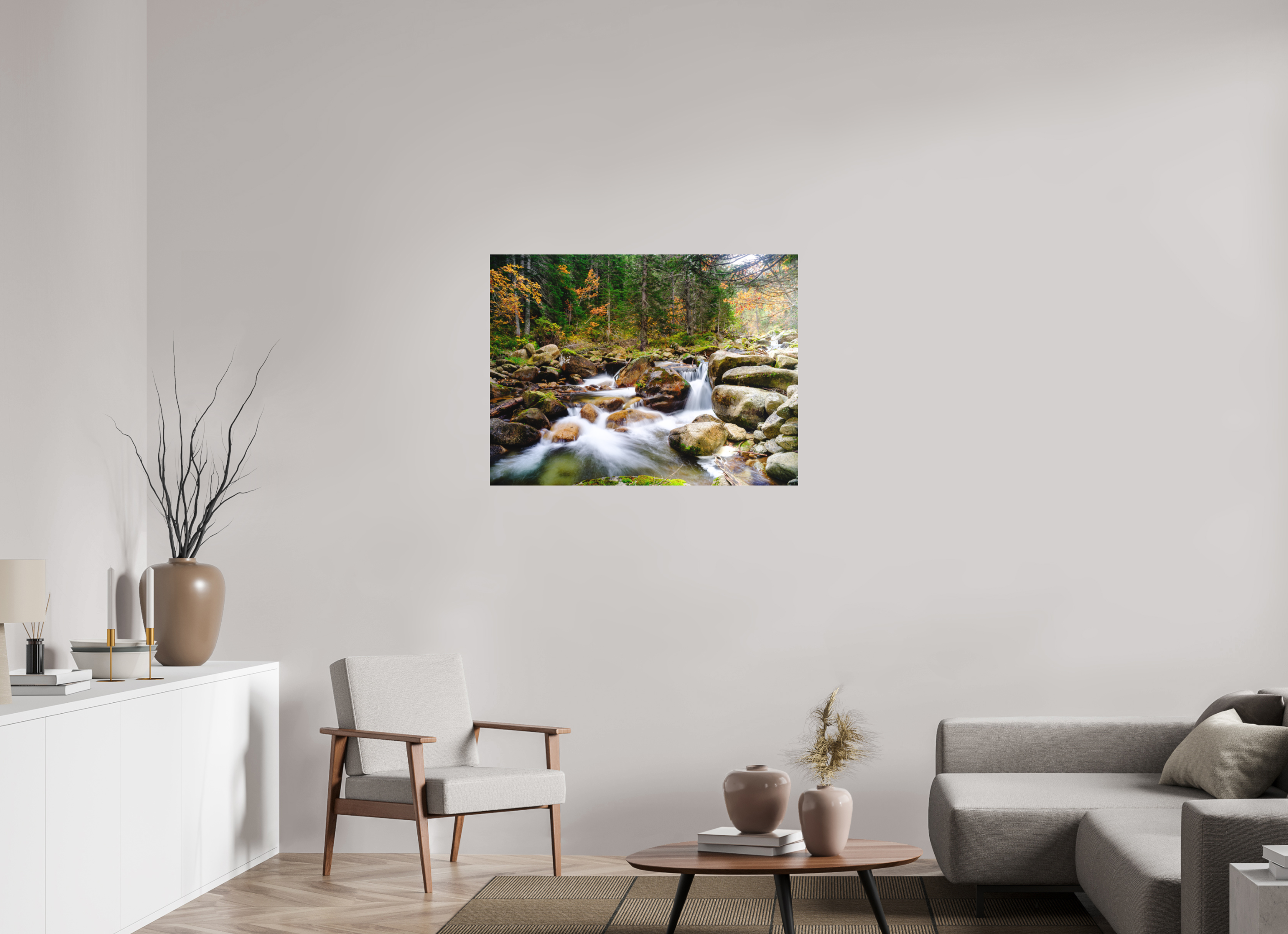 100 x 75 cm, Impression Fine Art - mat Il en faut peu pour être heureux