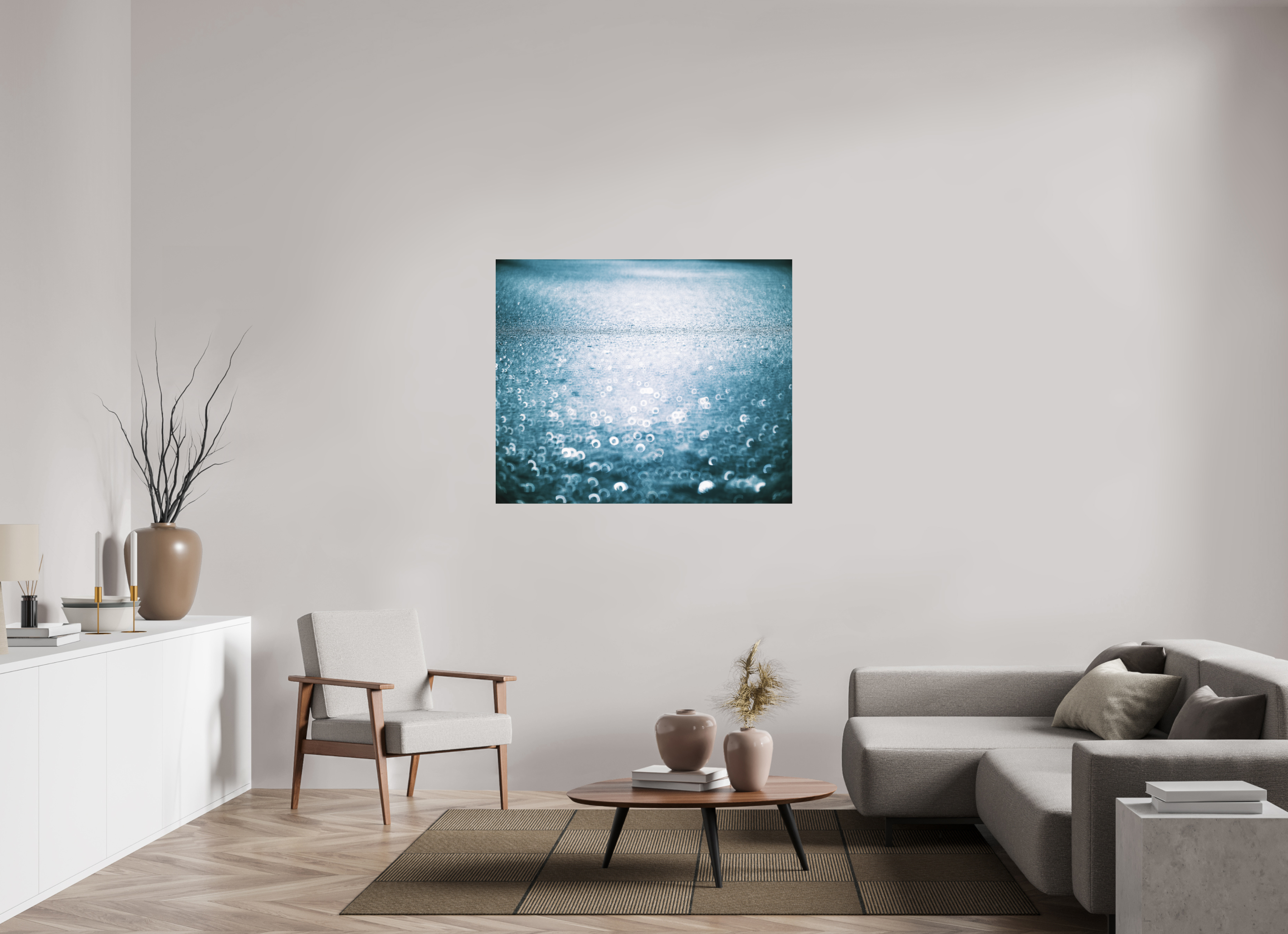 121,3 x 100 cm, Tirage photo - satiné Réflexions hivernales