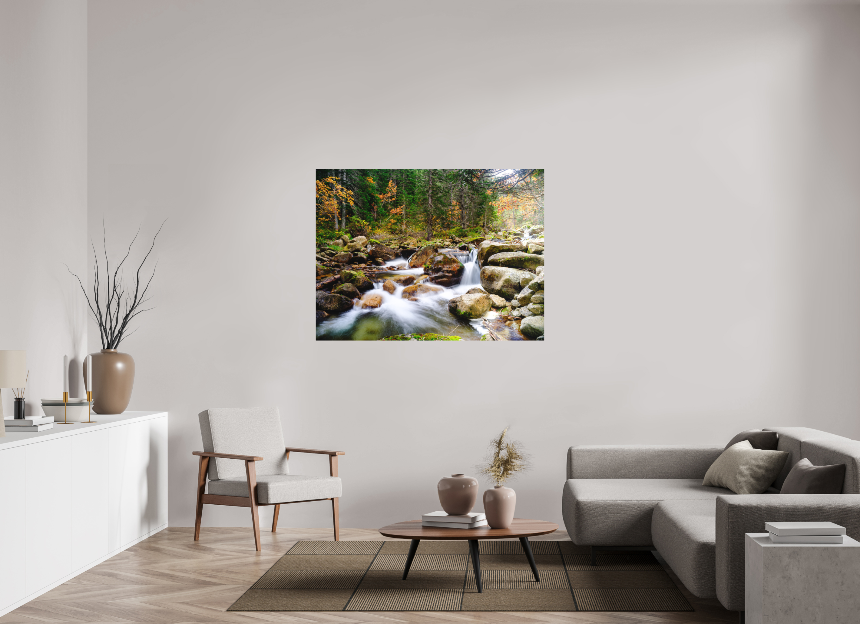 140 x 105 cm, Tirage photo - satiné Il en faut peu pour être heureux