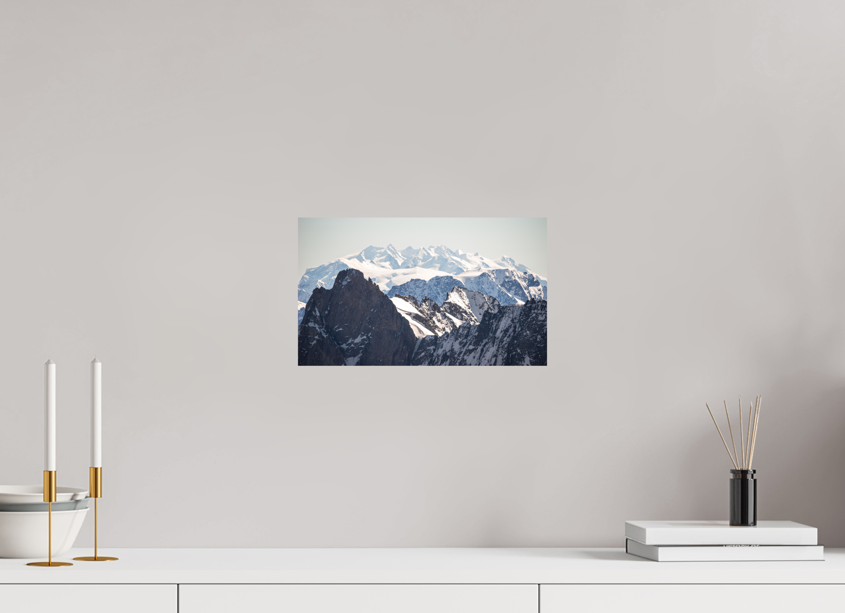 33,6 x 20 cm, Impression Fine Art - mat Le massif du Mont Rose