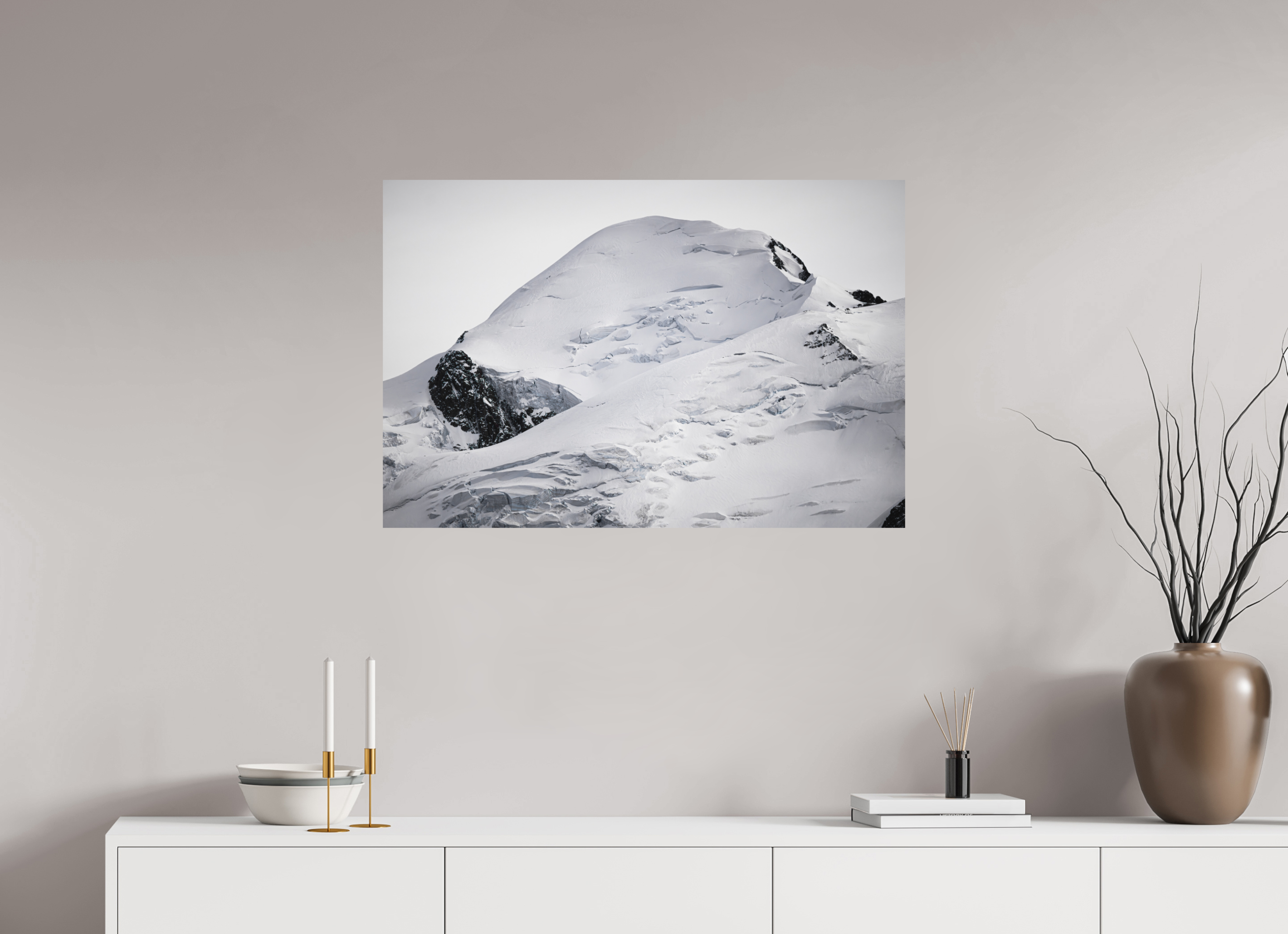 90 x 60 cm, Impression Fine Art - mat Le Mont Blanc