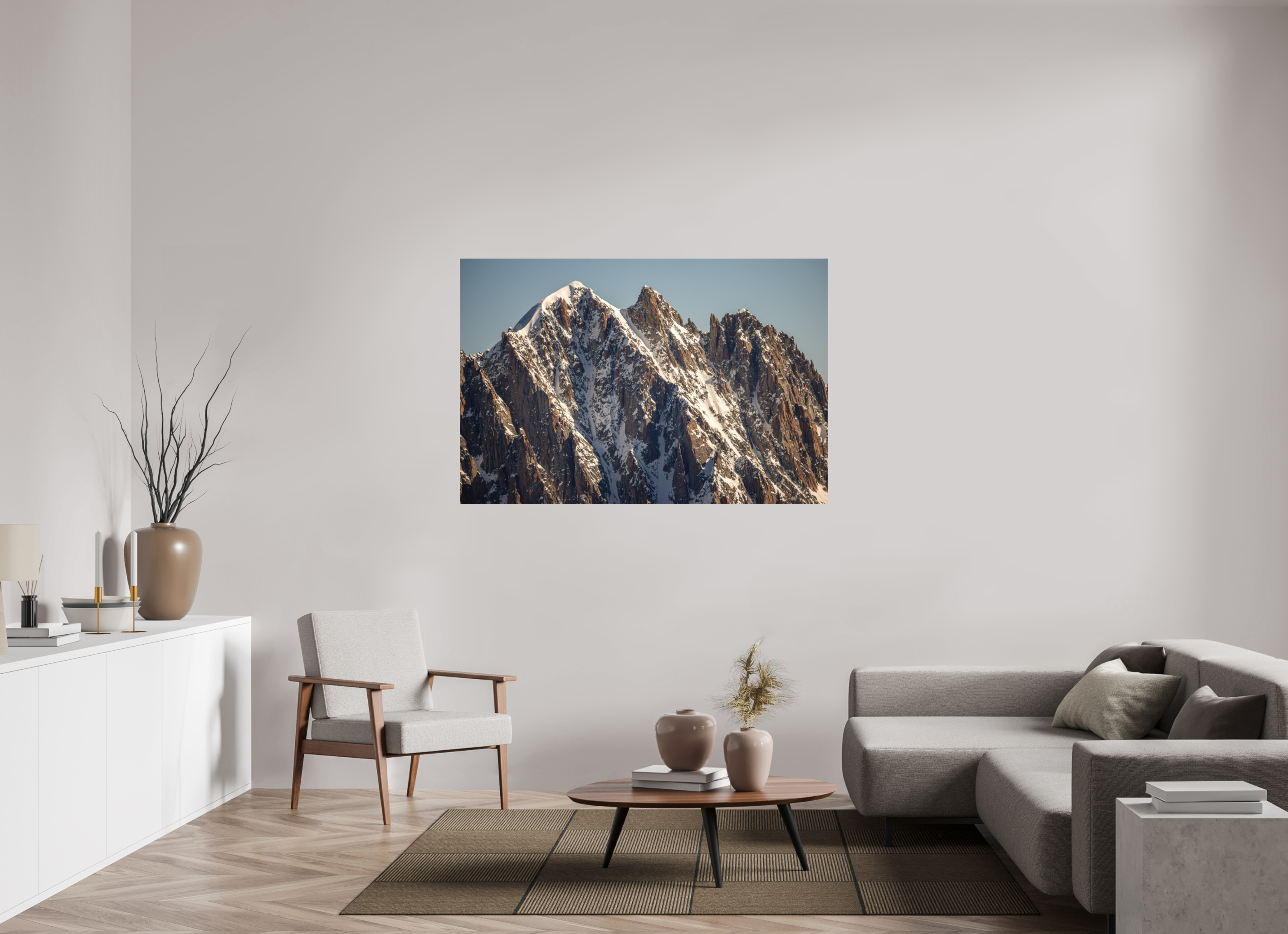 150 x 100 cm, Impression Fine Art sur support rigide - mat L'aiguille Verte