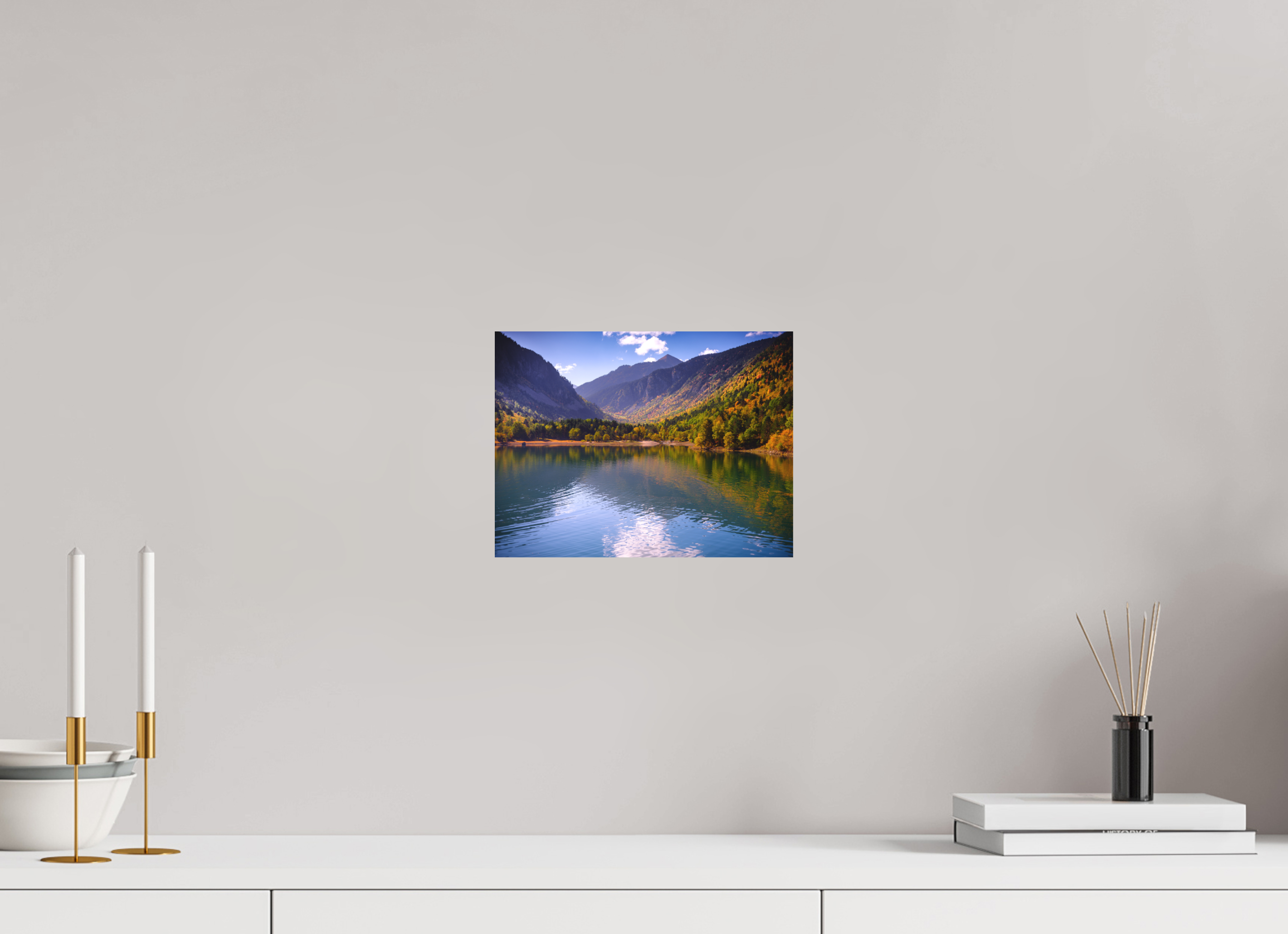 26,4 x 20 cm, Impression Fine Art - mat Lac et automne
