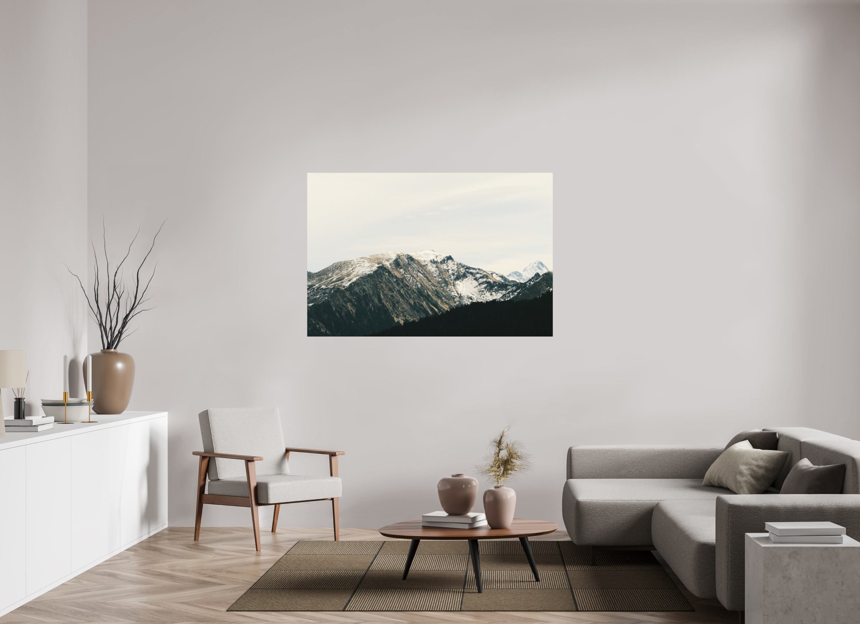 150 x 100 cm, Impression Fine Art sur support rigide - mat Une douce journée d'hiver